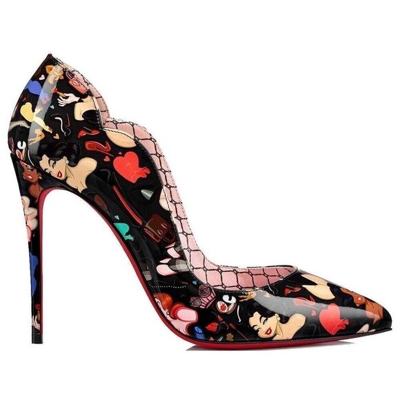 Christian Louboutin Shoes - Christian Louboutin Hot Chick Dr Bored Limited Edition Black Multi Pumps 36